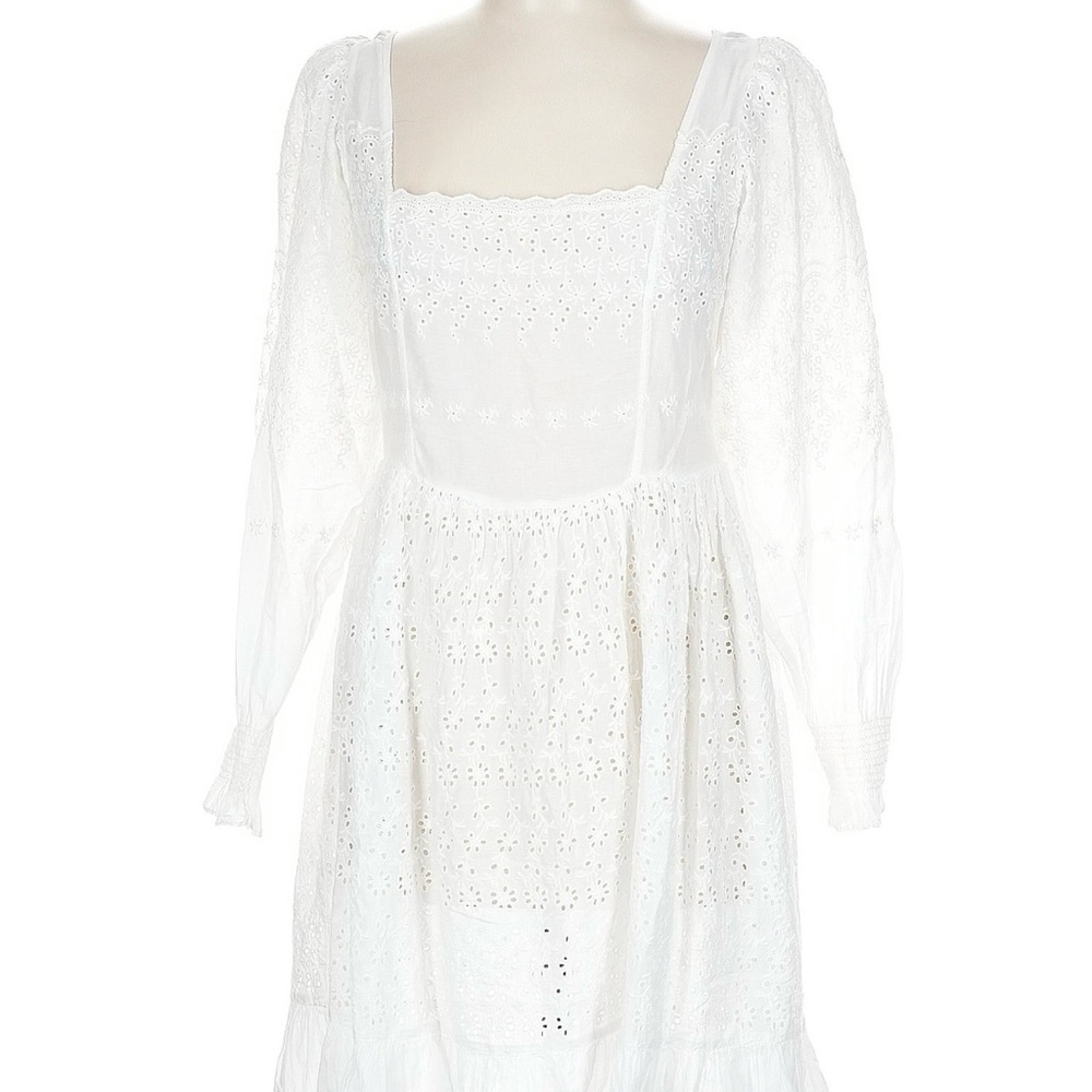 Loveshack Fancy White Eyelet Dress